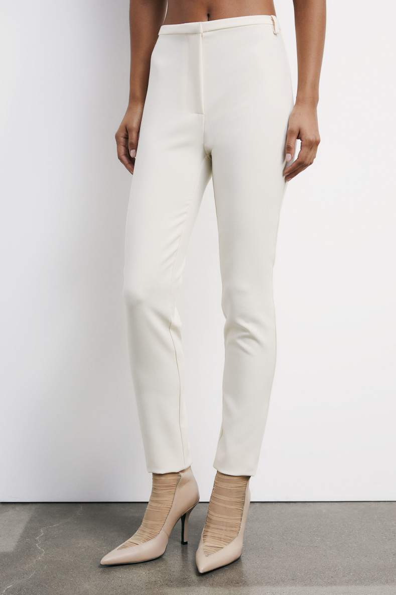 Skinny cigarette pants, White, Patrizia Pepe