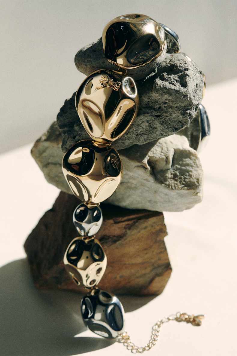 Deformed sculptural necklace, Gold, Patrizia Pepe