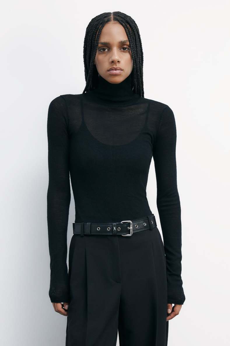 Lightweight wool turtleneck, Black, Patrizia Pepe