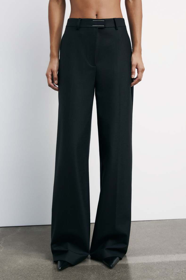 &quot;ESSENTIAL&quot; palazzo pants, Black, Patrizia Pepe