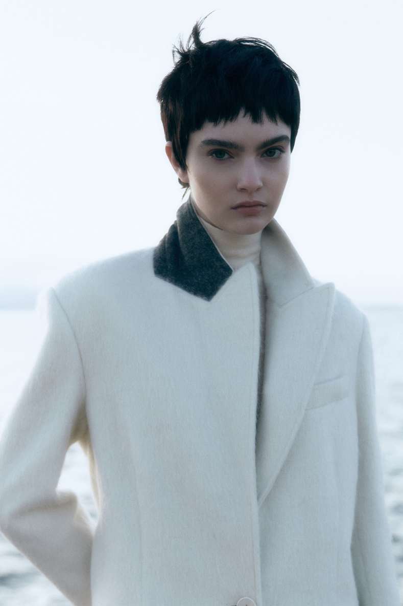 Soft wool-blend blazer, White, Patrizia Pepe