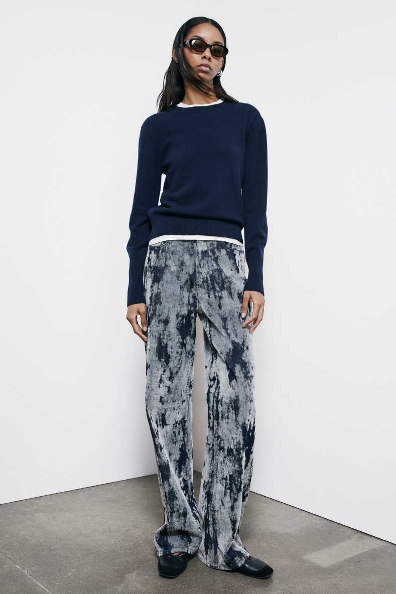 Crew neck cashmere sweater, Blue, Patrizia Pepe