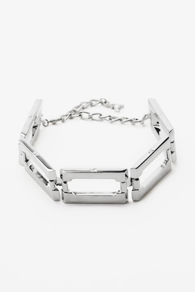 Metal Square necklace, Silver, Patrizia Pepe