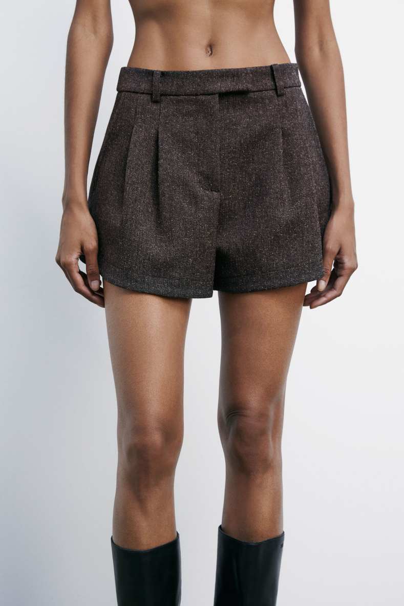 Structured balloon shorts, Brown, Patrizia Pepe