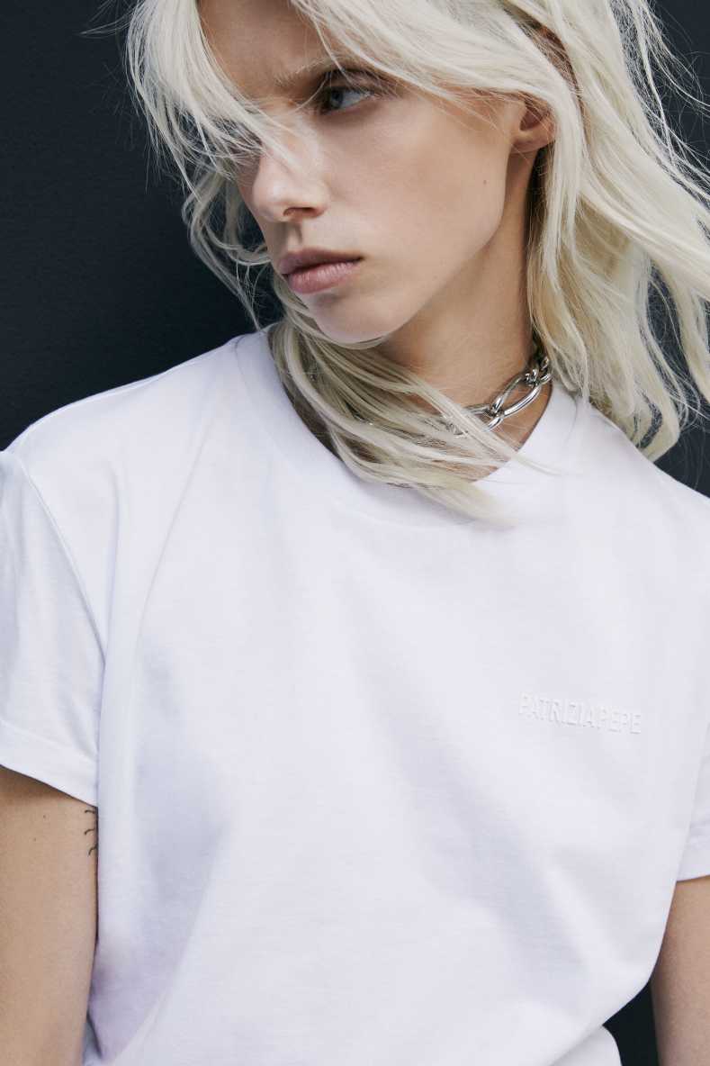 T-shirt with logo, White, Patrizia Pepe