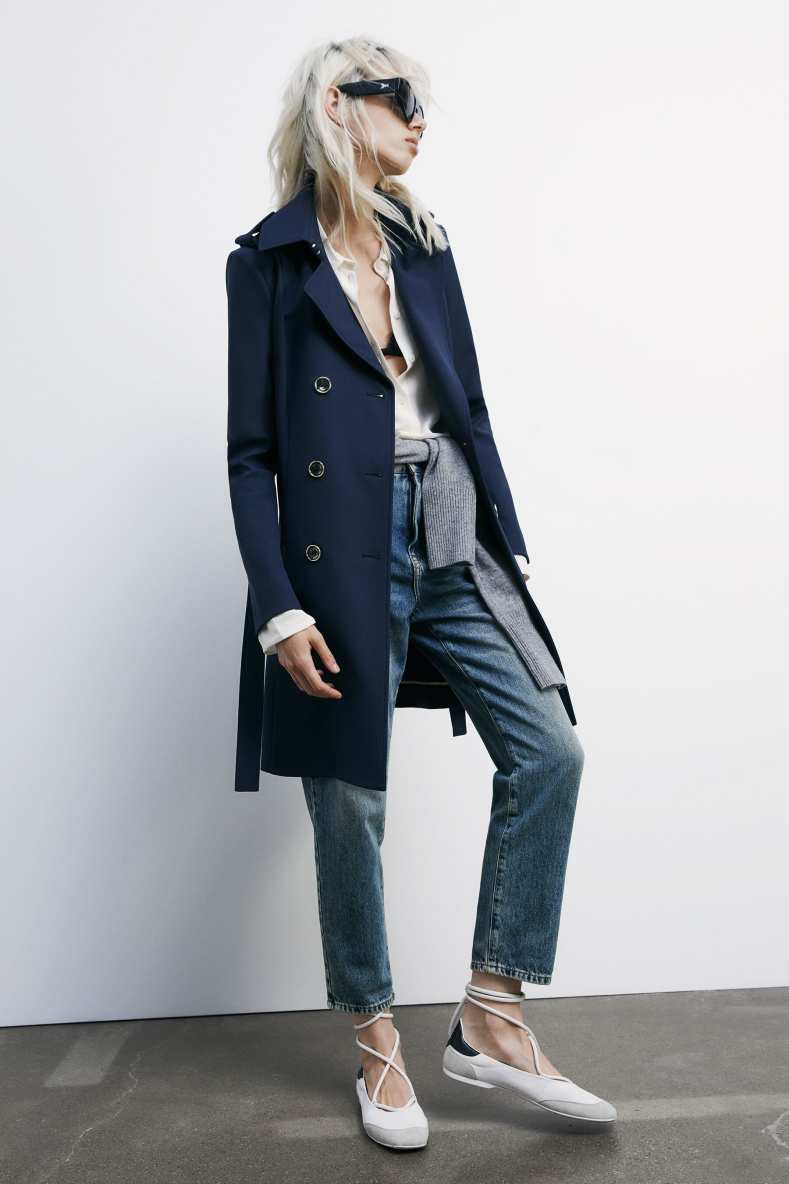 Trench, Blue, Patrizia Pepe