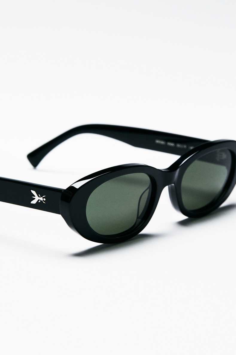 Oval Sunglasses, Black, Patrizia Pepe