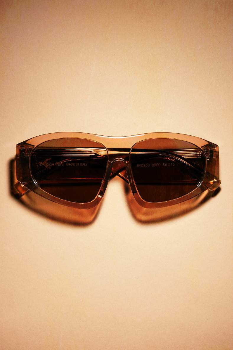 Visor Sunglasses, Brown, Patrizia Pepe