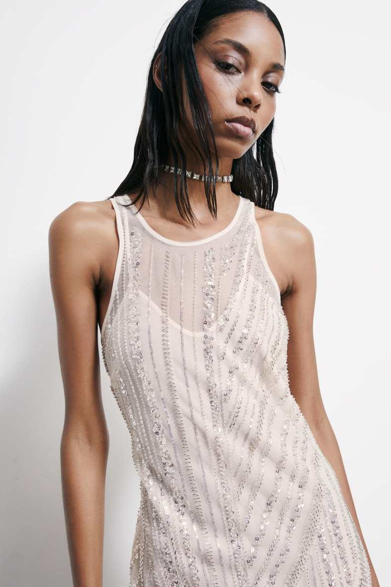 Embroidered midi dress, White, Patrizia Pepe