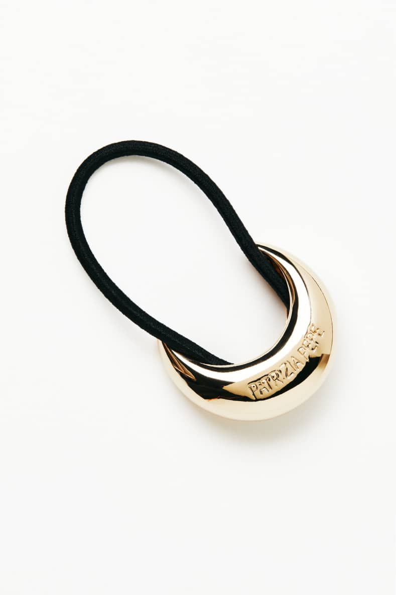 Elastic band with jewel and pendant, Gold, Patrizia Pepe