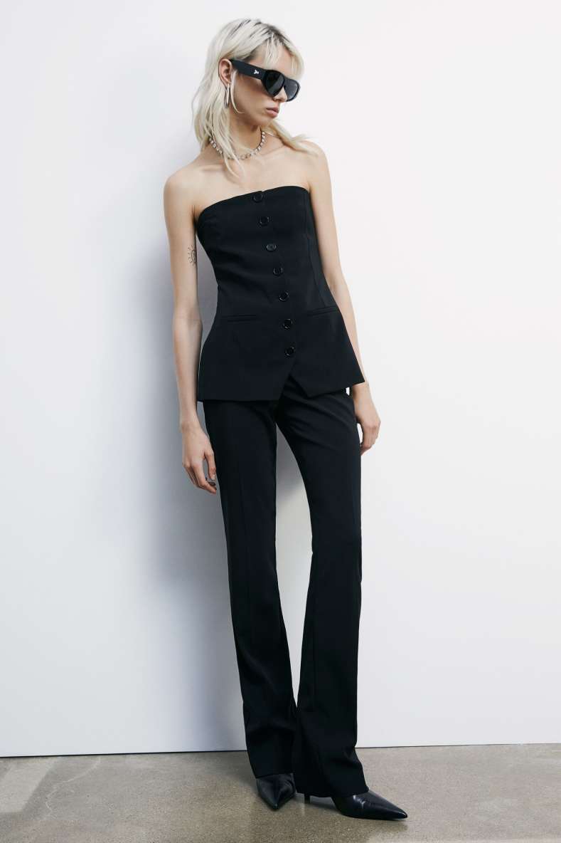 Slim crepe pants, Black, Patrizia Pepe