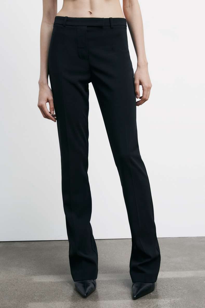 Slim crepe pants, Black, Patrizia Pepe