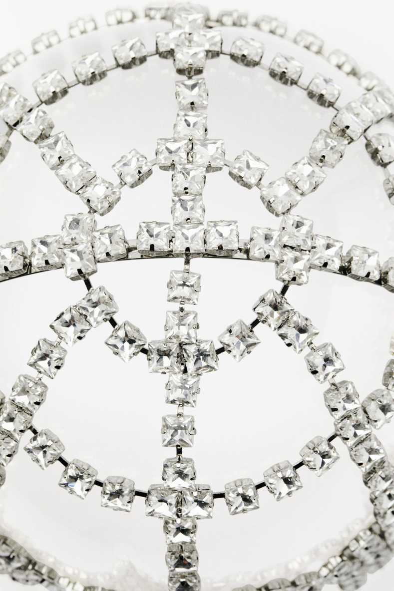 Diamond Cut jeweled headdress, Silver, Patrizia Pepe