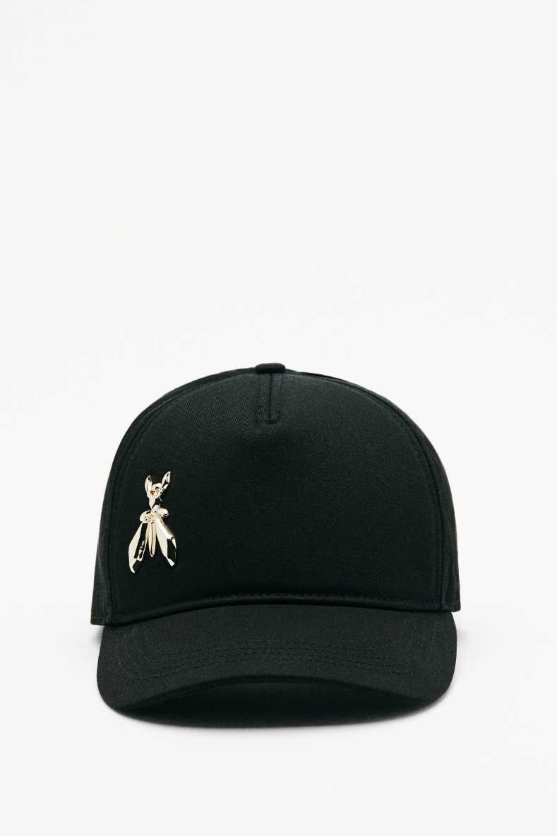 Cotton Fly Baseball Cap, Black, Patrizia Pepe