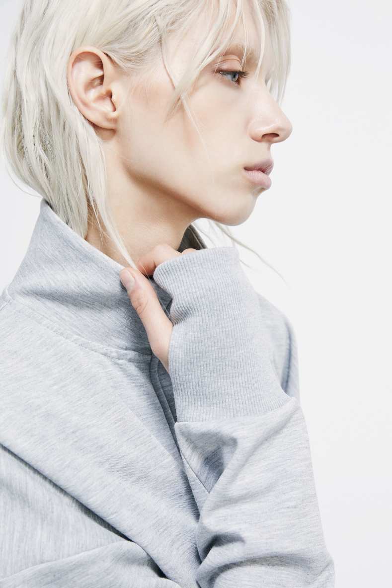 Zippered jacket sweatshirt, Grey, Patrizia Pepe