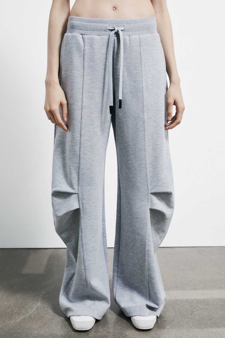 Oversized pants in soft fleece, Grey, Patrizia Pepe