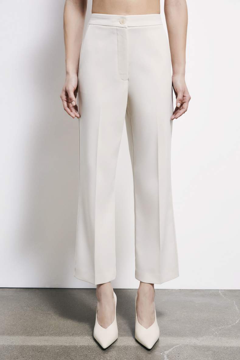 Soft crepe pants, White, Patrizia Pepe