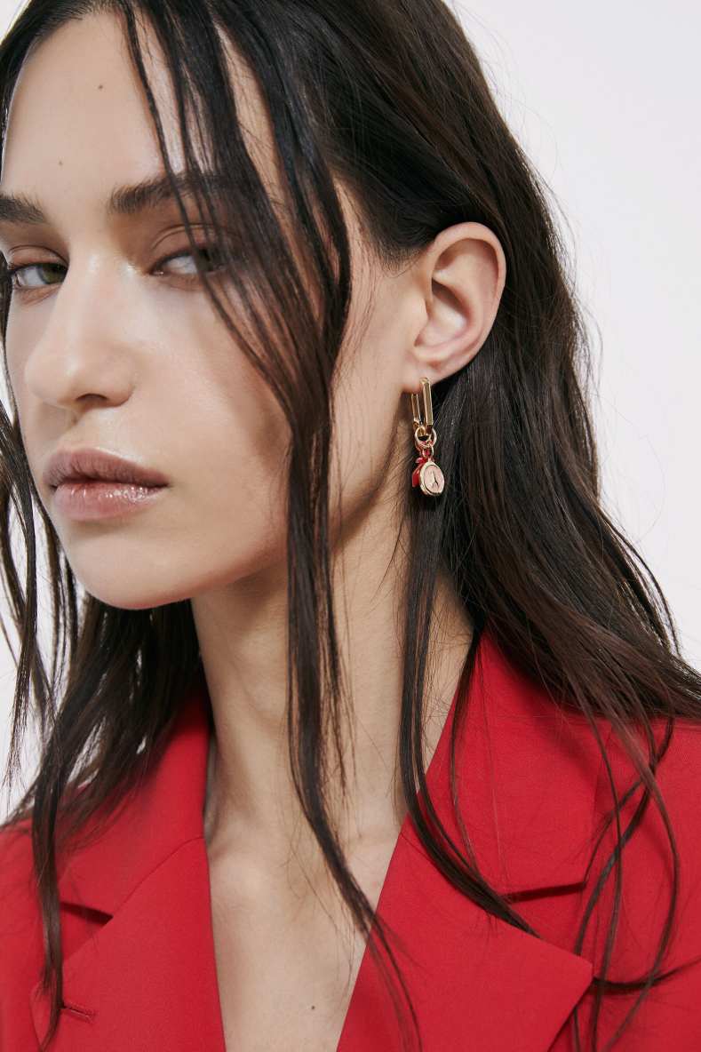 Серьги Fly Charms, Золотистый, Patrizia Pepe