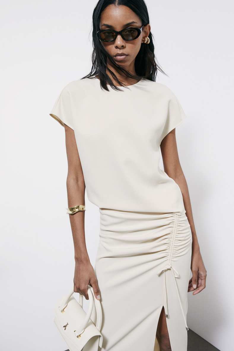 Sleeveless fluid blouse, White, Patrizia Pepe