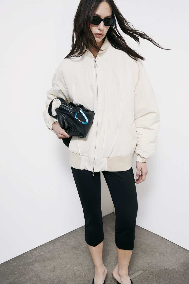 Oversized bomber jacket, White, Patrizia Pepe