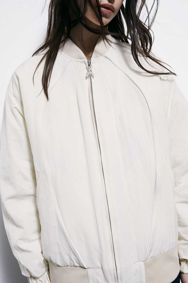 Oversized bomber jacket, White, Patrizia Pepe