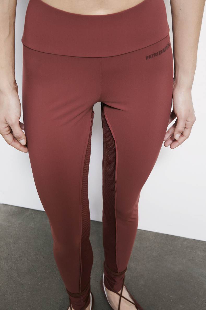 Technical jersey leggings, Brown, Patrizia Pepe