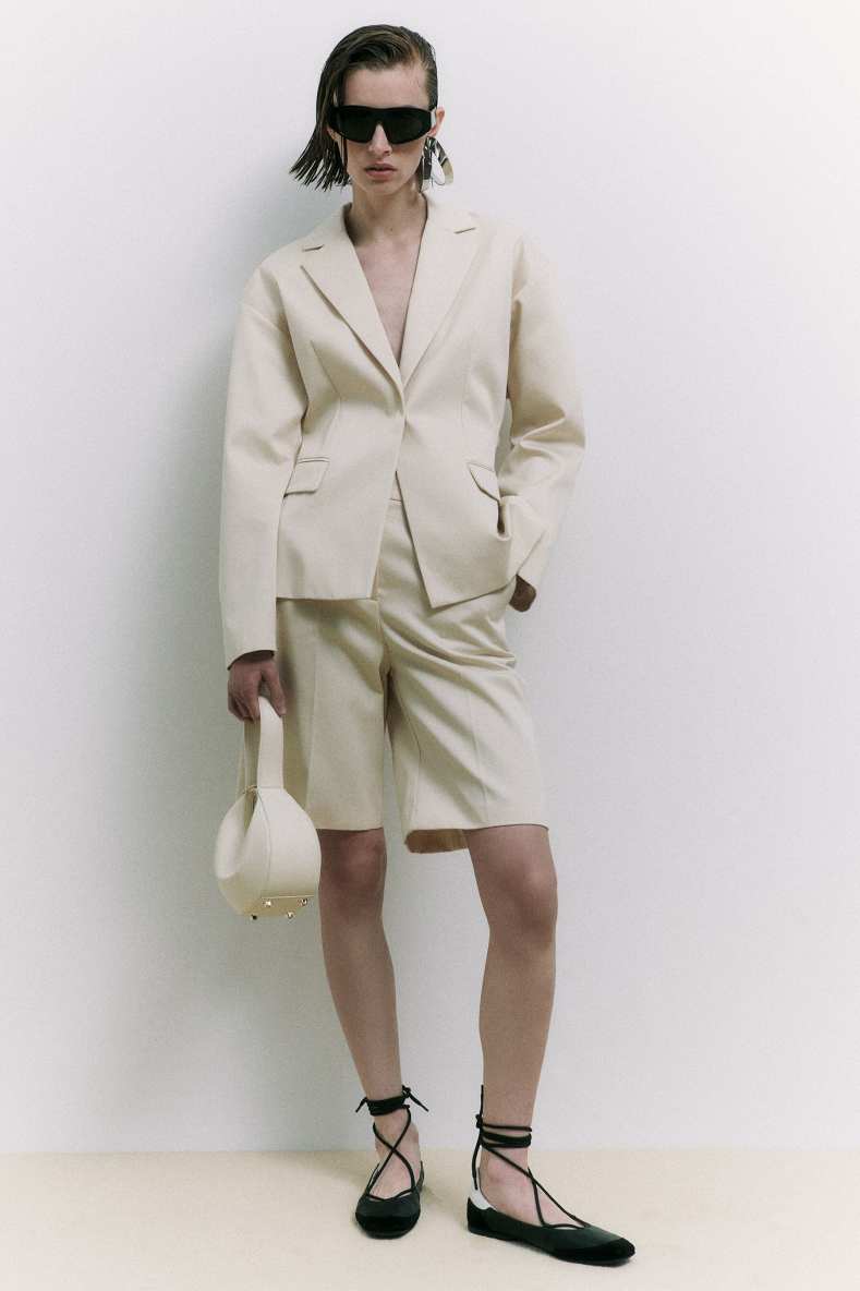 Cotton tailored Bermuda shorts, White, Patrizia Pepe