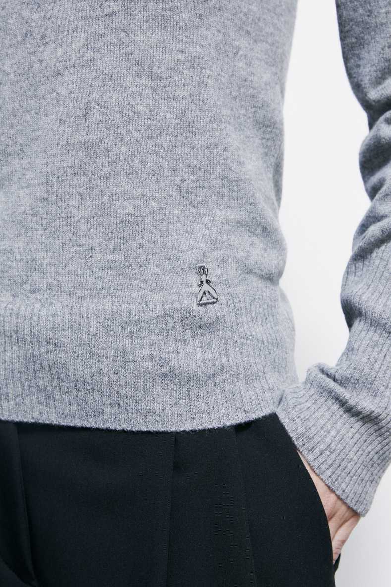 Crew neck cashmere sweater, Grey, Patrizia Pepe