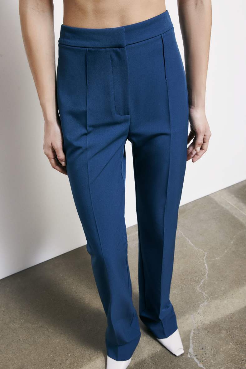 Hose Slim aus Viskose, Blau, Patrizia Pepe