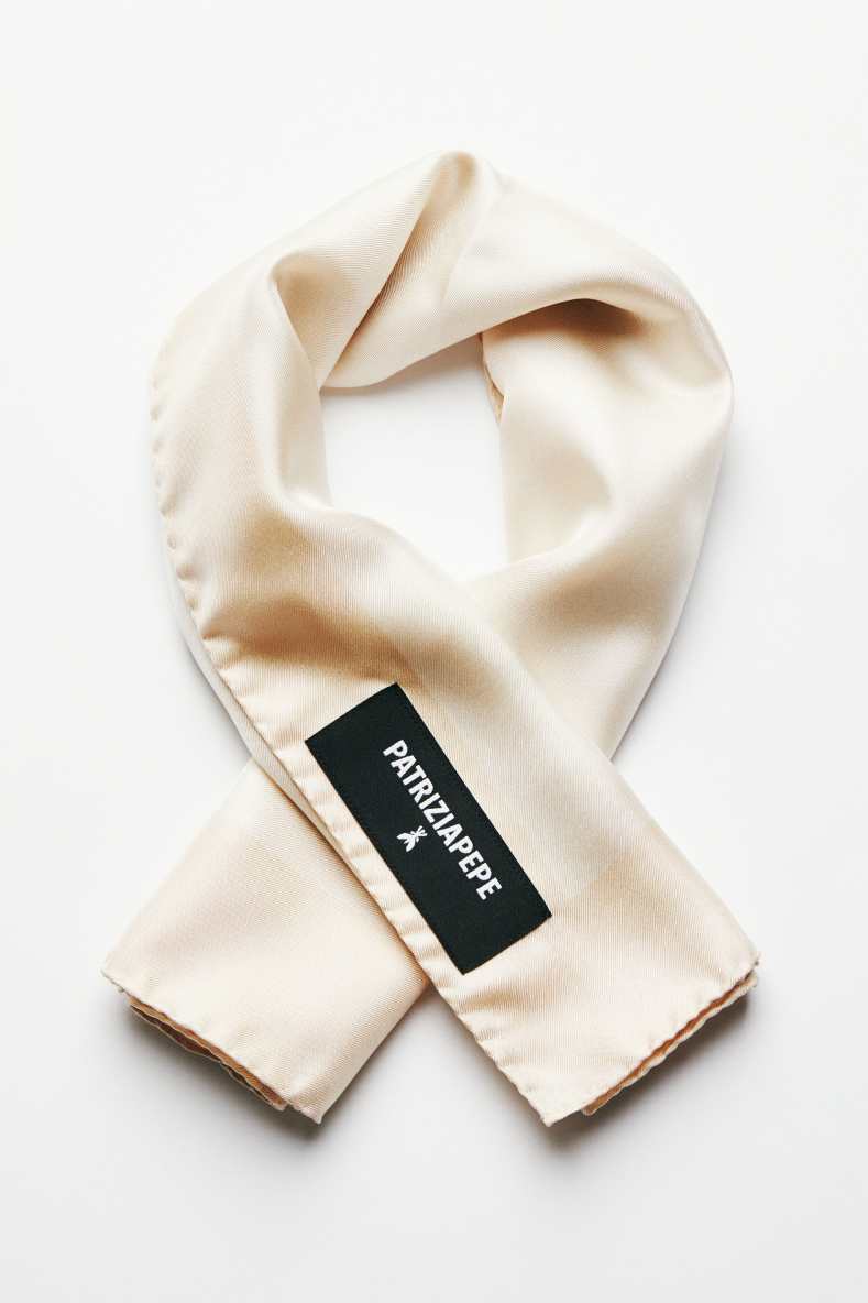 Silk scarf, Beige, Patrizia Pepe