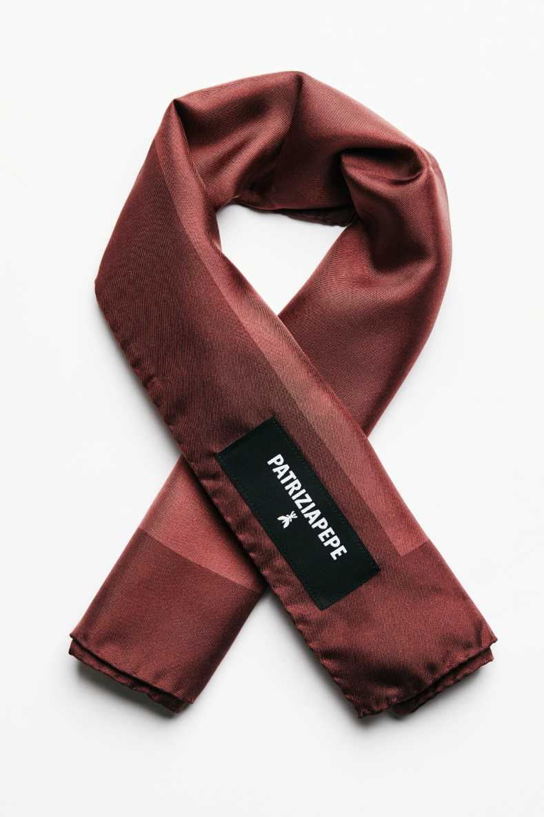 Silk scarf, Brown, Patrizia Pepe