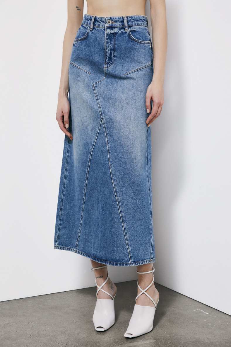 Long denim skirt, Blue, Patrizia Pepe