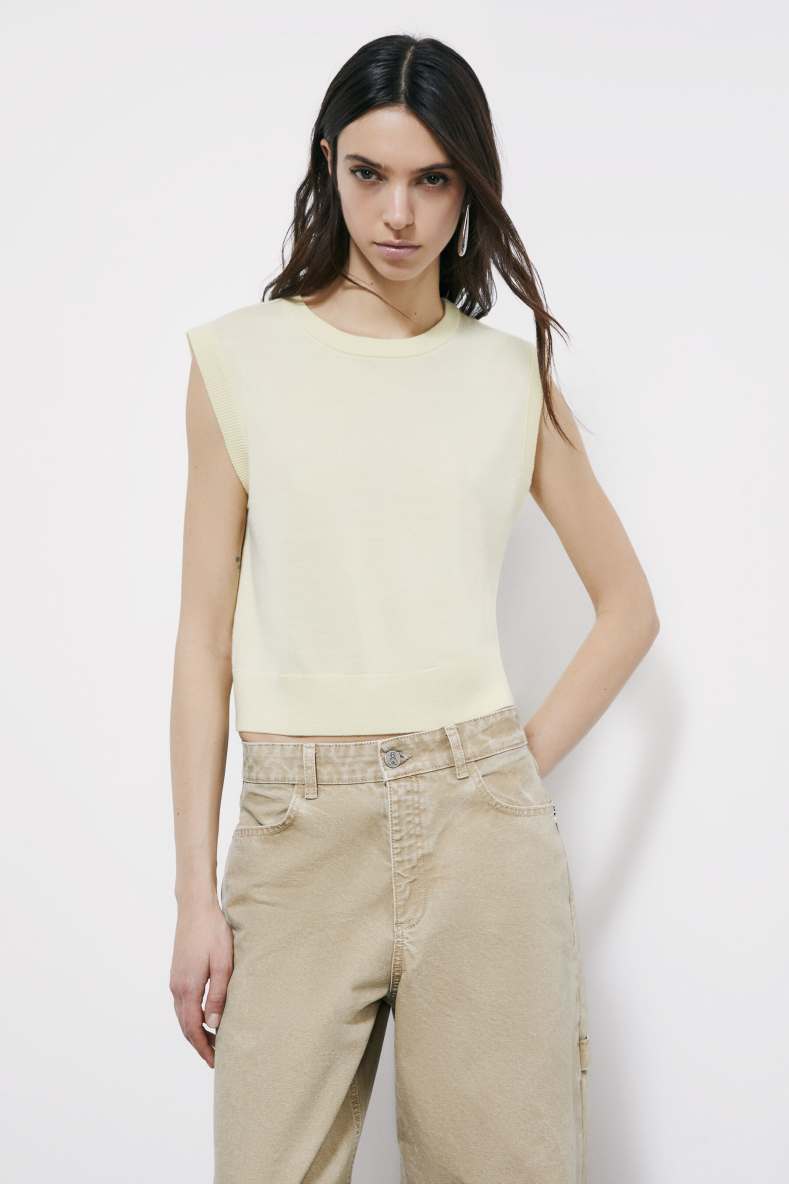Light wool vest, Yellow, Patrizia Pepe