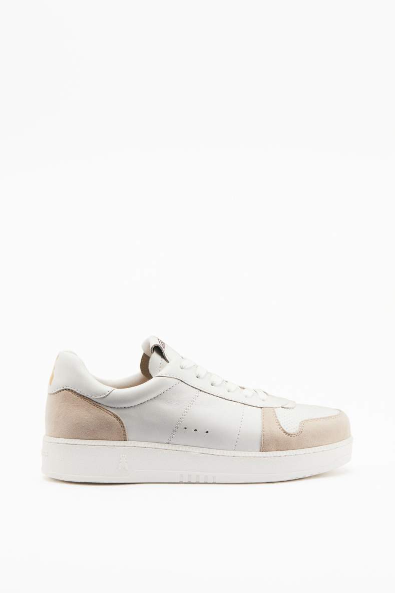 Leather and suede sneakers, White, Patrizia Pepe