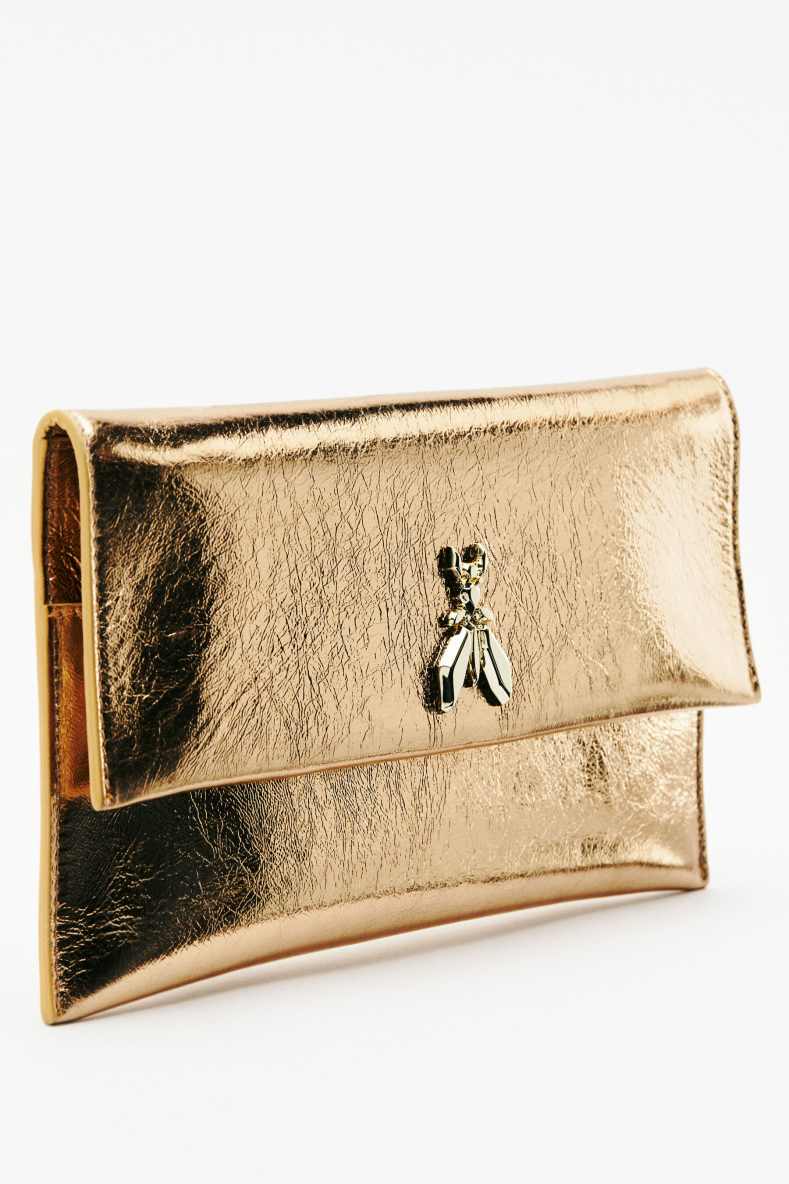 Fly ceremony clutch, Gold, Patrizia Pepe