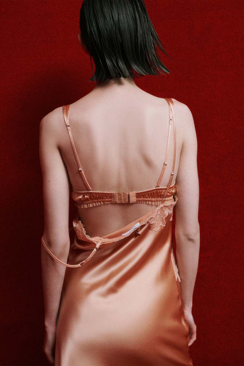 Satin petticoat dress, Pink, Patrizia Pepe