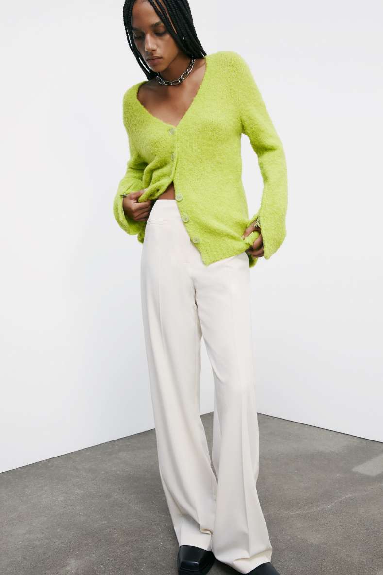 Fluffy cardigan, Green, Patrizia Pepe