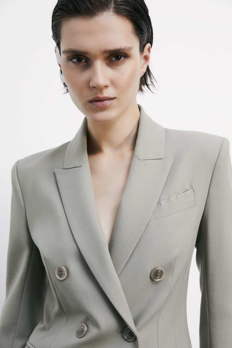 Двубортный блейзер "ESSENTIAL", бежевый, Patrizia Pepe