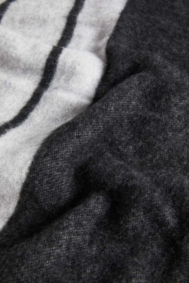 Двустороннее пончо с бахромой, Черный, Patrizia Pepe