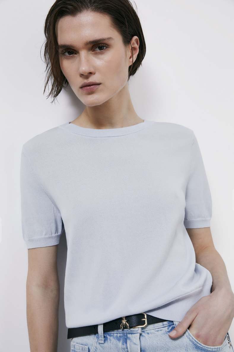 Light knit T-shirt, Light Blue, Patrizia Pepe