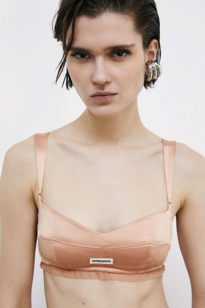 Silk bra, Pink, Patrizia Pepe