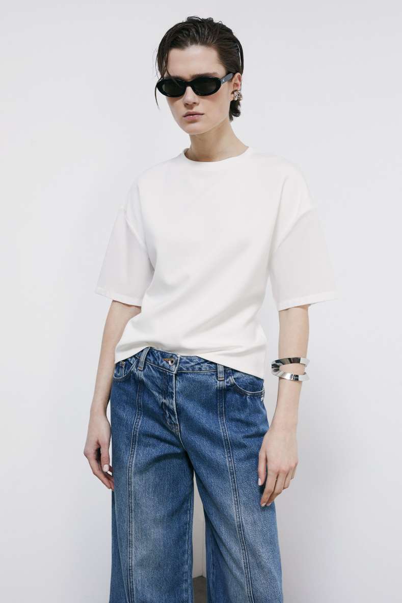 T-shirt with strap, White, Patrizia Pepe