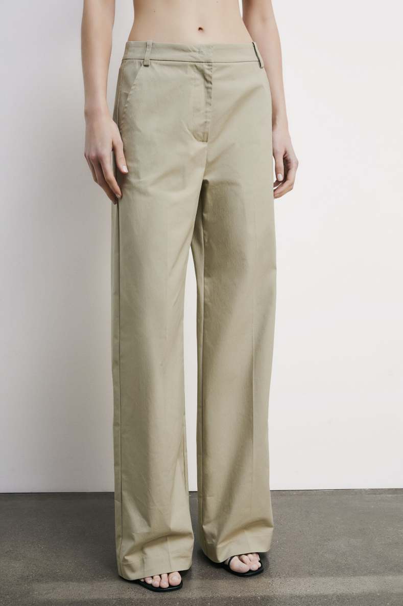 Light cotton palazzo pants, Beige, Patrizia Pepe