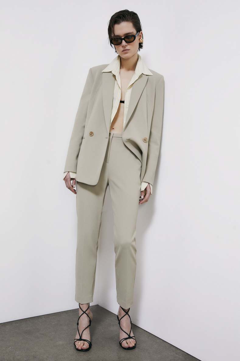 Zigaretthose aus Baumwolle, Beige, Patrizia Pepe