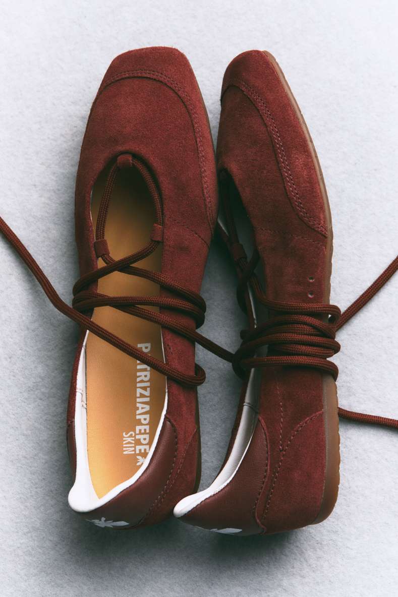 Dancing SKIN flats in suede, Brown, Patrizia Pepe