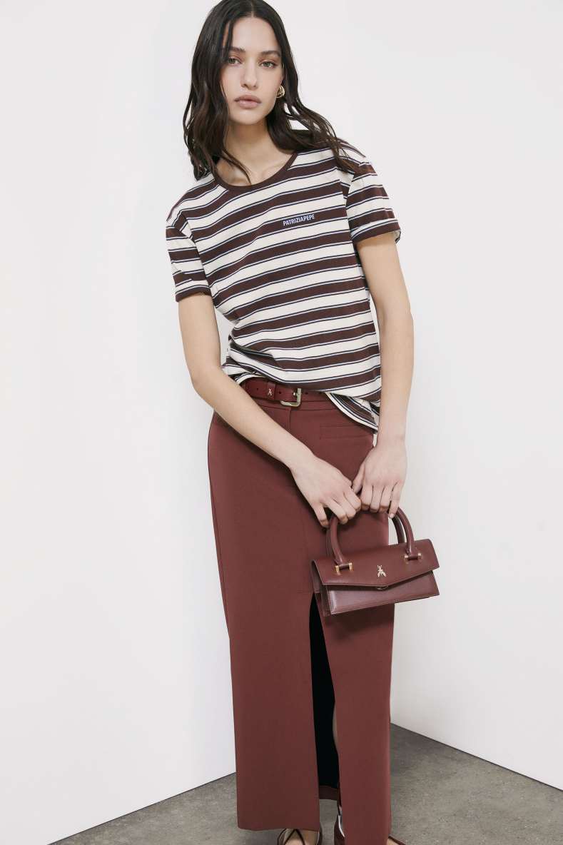 Bolso bandolera Fly Bamby con asas, Marr&oacute;n