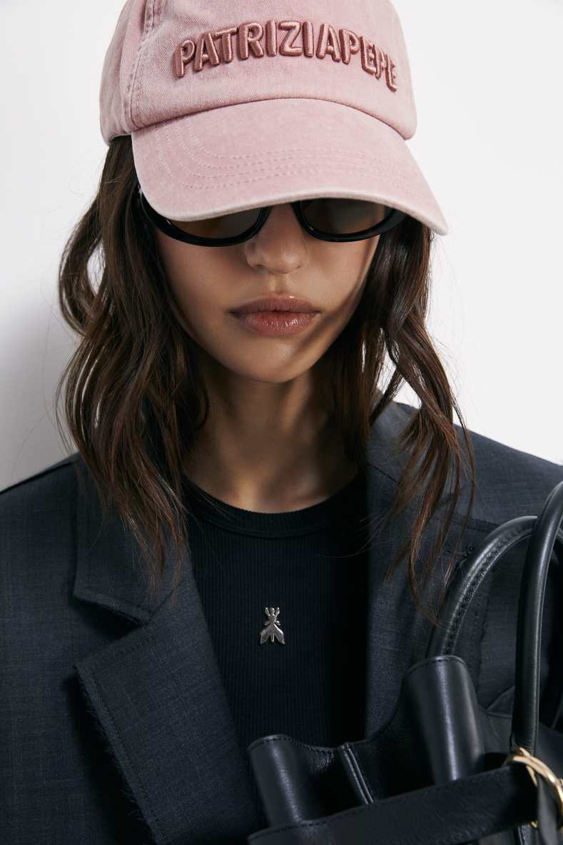 Embroidered baseball cap, Pink, Patrizia Pepe