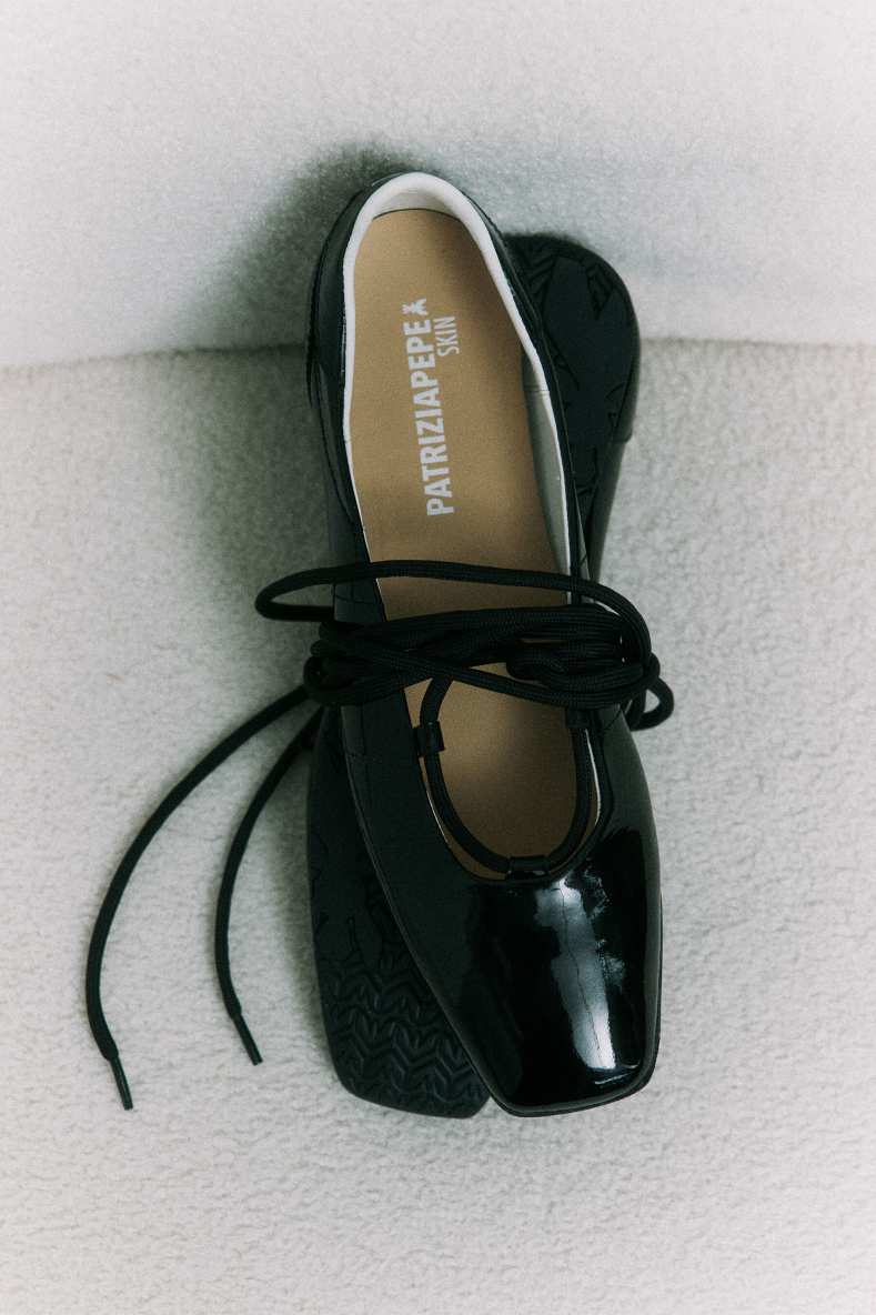 Dancing SKIN glossy flats, Black, Patrizia Pepe
