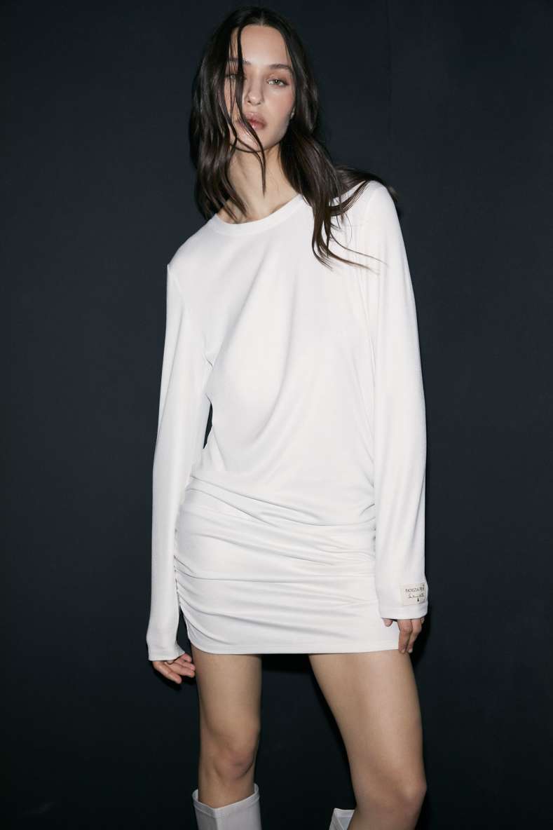 The Mini Jersey Dress, White, Patrizia Pepe