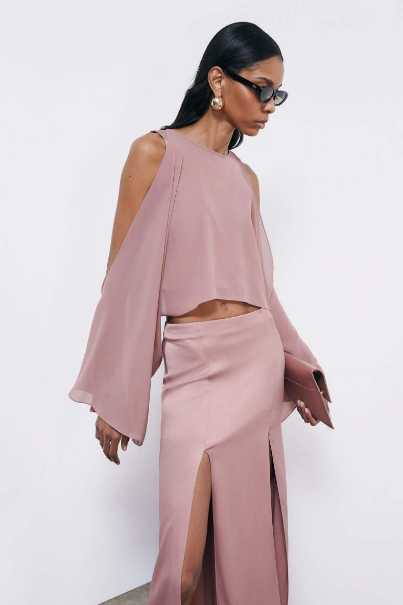 Flowy Shoulder Cover, Pink, Patrizia Pepe